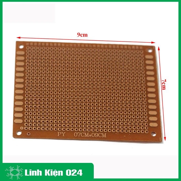 Phíp Đồng Lỗ - Bảng Mạch Đục Lỗ Sẵn PCB Nâu Kích Thước 7x9MM