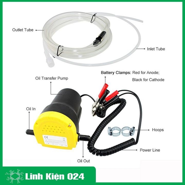 Bơm Nhiên Liệu Ô Tô Tự Mồi 12V/24V 60W ( BH : 1 tháng )