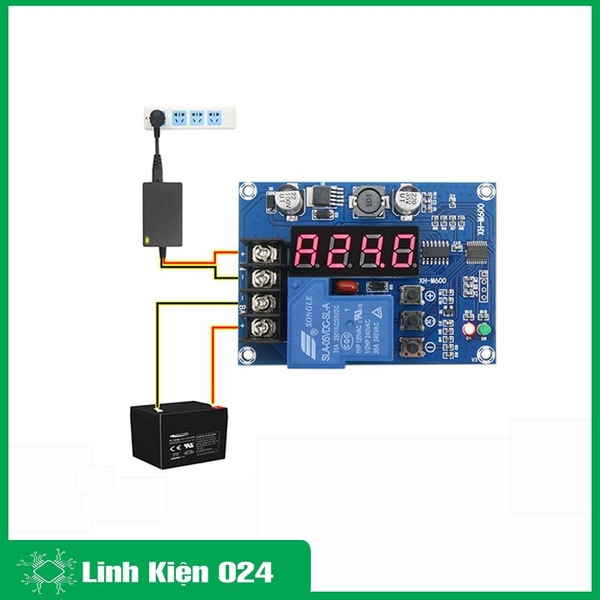 Mạch Đóng Ngắt Pin và Acquy 6-60V 30A Có Bảo Vệ Hiển Thị Điện Áp XH-M604 (K2B7)