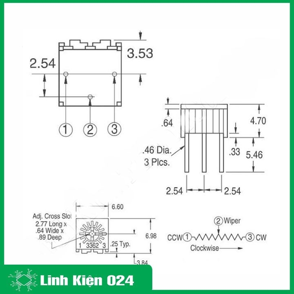 Biến Trở Vuông 3362P