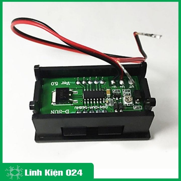 Vôn Kế Điện Tử 0.56 Inch 5-120VDC Đỏ (K2H7)