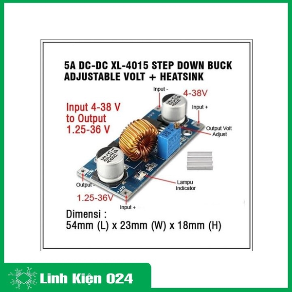Module Hạ Áp Buck DC-DC 5A XL4015 (K2D6)