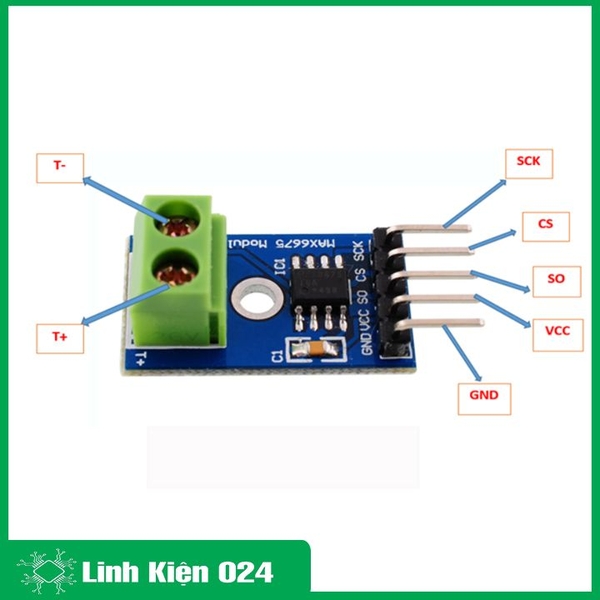 MODULE CẢM BIẾN NHIỆT ĐỘ MAX6675 SPI 5VDC (K3C20)