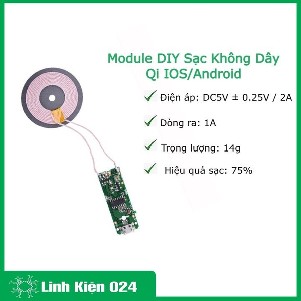 Module DIY Sạc Không Dây Qi IOS/Android - Bộ phát V2
