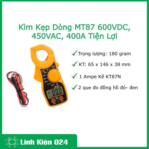 Kìm Kẹp Dòng MT87 600VDC, 450VAC, 400A Tiện Lợi