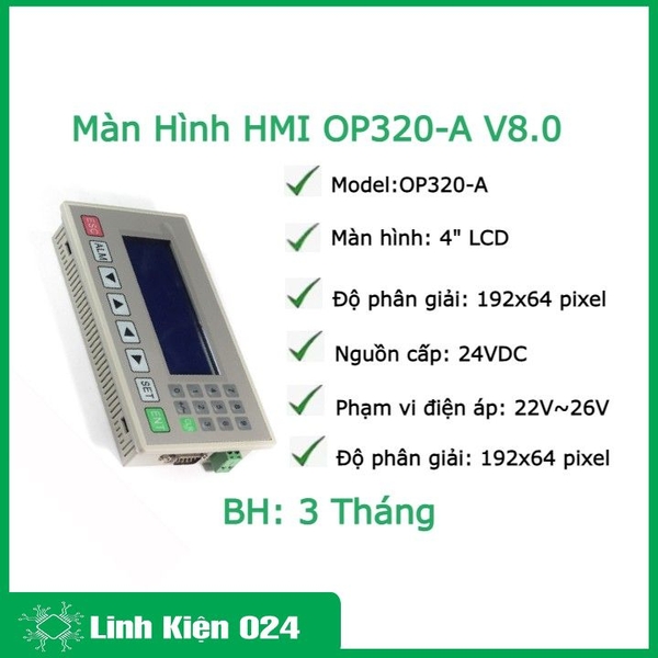 Màn Hình HMI OP320-A V8.0 ( BH : 3 tháng )