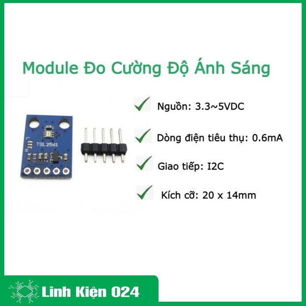 Module Đo Cường Độ Ánh Sáng TSL2561 I2C GY2561 (K3E14-2)