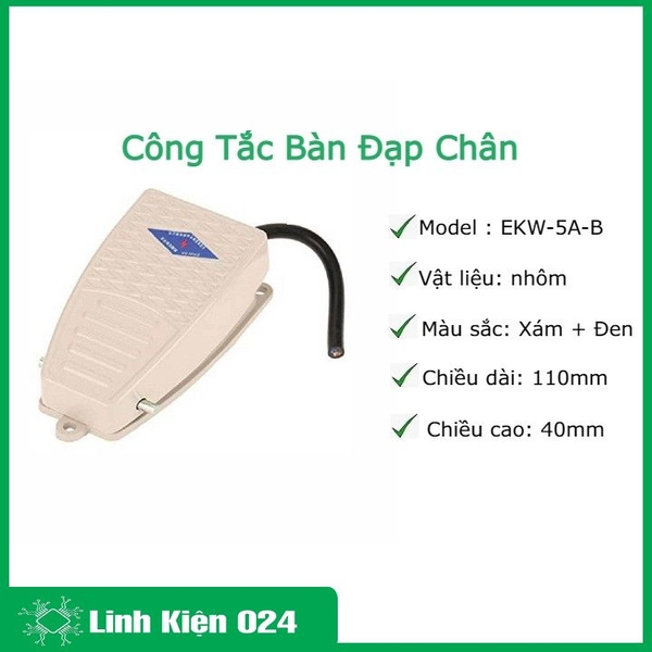 Công Tắc Bàn Đạp Chân EKW 220VAC-5A