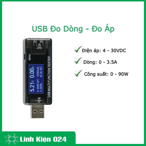 USB Đo Dòng - Đo Áp V4 4V-30V 3.5A MX16
