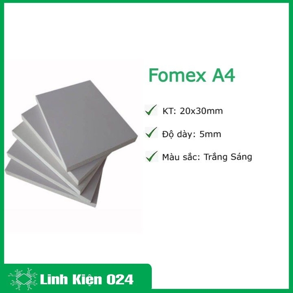 Fomex A4 Dày 5mm (20x30cm)