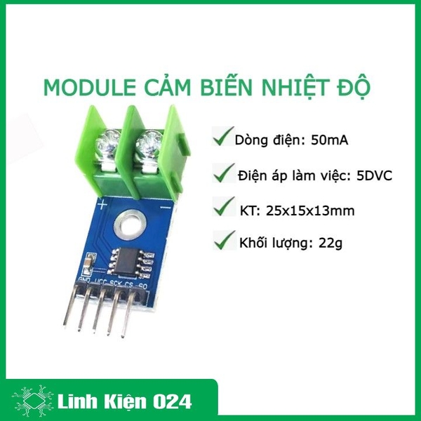 MODULE CẢM BIẾN NHIỆT ĐỘ MAX6675 SPI 5VDC (K3C20)