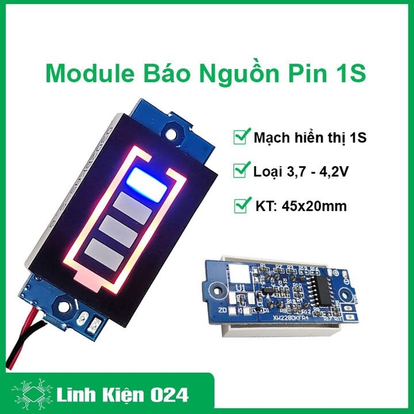 Module Hiển Thị Báo Nguồn Pin 1S 3.7-4.2V (K2I7)