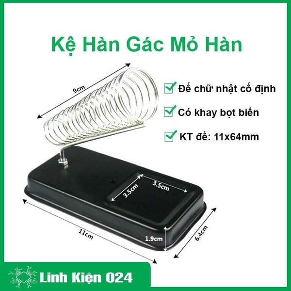 Kệ Hàn Gác Mỏ Hàn Lò Xo Đế Vuông