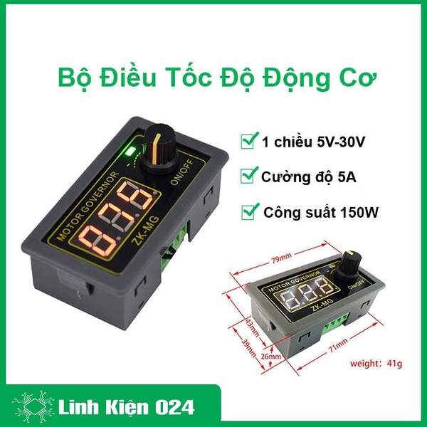 Bộ Điều Khiển Tốc Độ Động Cơ DC PWM ZK-MG 150W 5-30VDC (K4D19)