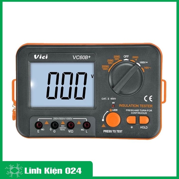 Đông Hồ Đo Điện Trở Cách Điện Megohm Kỹ Thuật Số VC60+