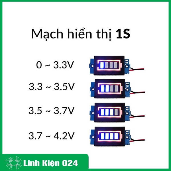 Module Hiển Thị Báo Nguồn Pin 1S 3.7-4.2V (K2I7)