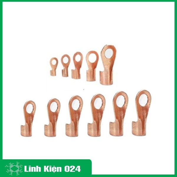 Đầu Cos Dây Điện Đồng Đỏ OT 5A-100A, Đầu Cốt Bấm Dây Điện, Cos Xe Nối Bình Acquy Xe Đạp, Xe Máy, Loa Âm Thanh