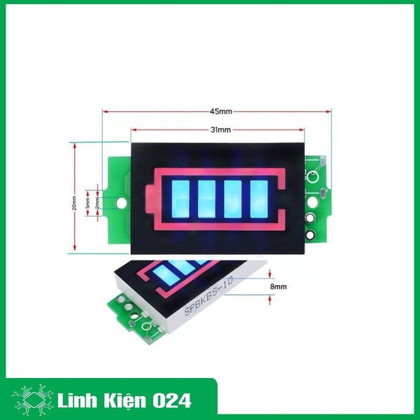 Module Hiển Thị Báo Nguồn Pin 1S 3.7-4.2V (K2I7)