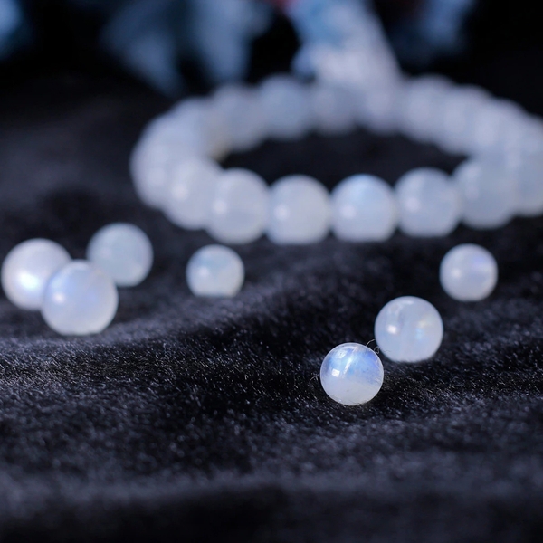 Hạt lẻ đá Mặt Trăng Moonstone 6 - 8 - 10 - 12mm