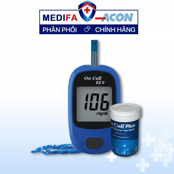 [COMBO] Máy Đo Đường Huyết On Call EZ II (MMOL/L) Kèm 25 Que Thử & 25 Kim Lấy Máu