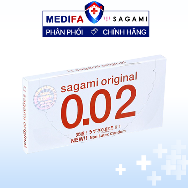 Hộp 2 chiếc bao cao su Sagami 0.02
