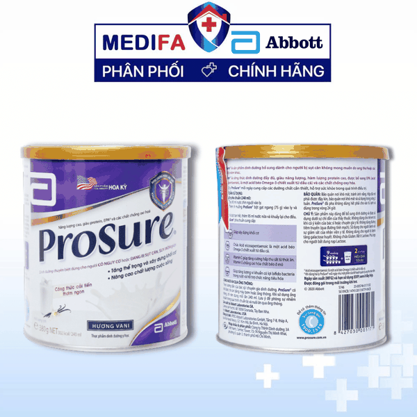 [COMBO] 2 Hộp Sữa Prosure Abbott Hương Vani 380g
