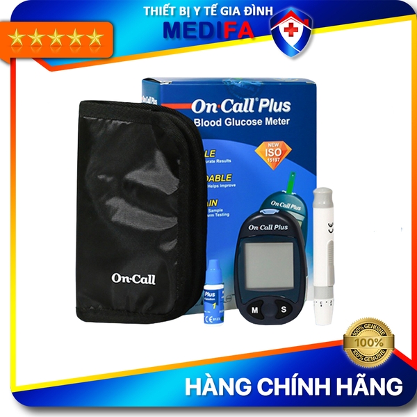 [COMBO] Máy Đo Đường Huyết On Call Plus (MG/DL) Kèm Hộp 50 Que Thử & 50 Kim Lấy Máu