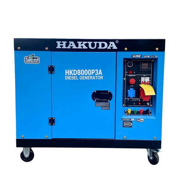 Máy Phát Điện Chạy Dầu 8KW Hakuda HKD8000P3A 3 Pha Đề