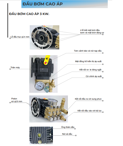 Máy Rửa Xe Cao Áp Toàn Phát 3Kw TP-LS3000 PRO 3 Pha