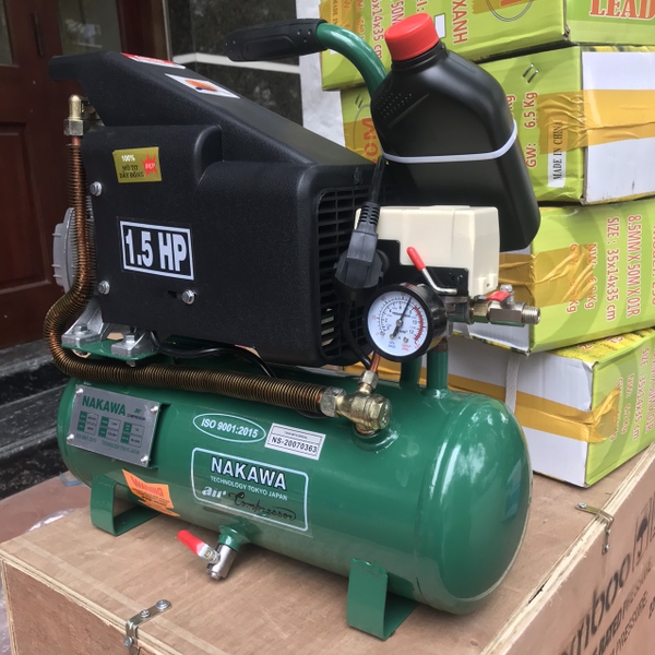 Máy Nén Khí Có Dầu Liền Trục 1.5Hp 12L Nakawa NK-4212