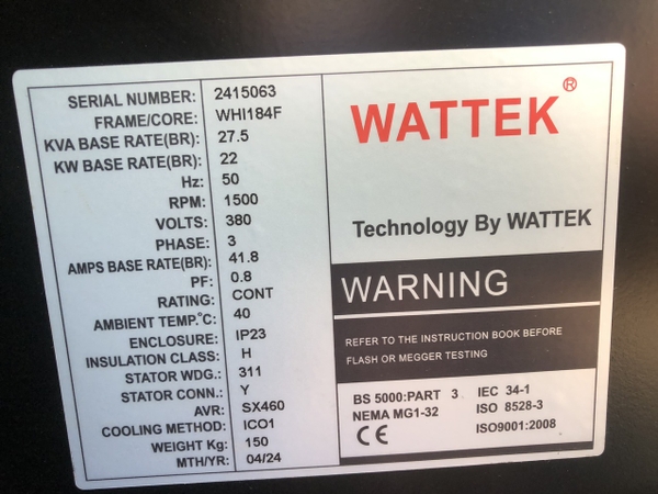Máy Phát Điện Chạy Dầu 20Kw Kama KDE25T3D