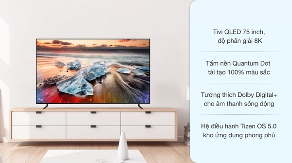 Smart Tivi QLED Samsung 8K 75 inch QA75Q900R