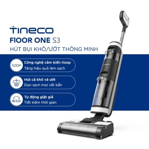 Máy hút bụi lau sàn khô ướt tự giặt giẻ Tineco Floor One S3