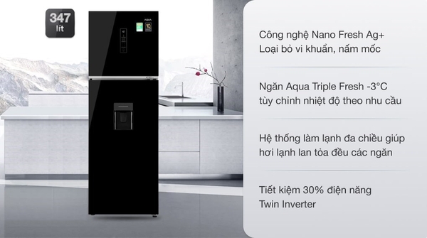 9,890k Tủ lạnh Aqua Inverter 347 lít AQR-T389FA(WGB)