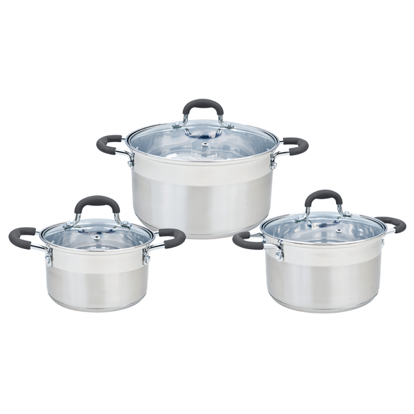 Bộ nồi Inox Smartcook 3 chiếc cỡ 16cm, 20cm, 24cm-SM3332