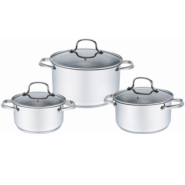 Bộ nồi Inox Smartcook 3 chiếc cỡ 16cm, 20cm, 24cm-SMR3