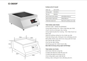 IGD6050 Bếp từ công nghiệp 1 vùng nấu 3600W Kocher CI-3600F