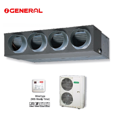 DL44750 Điều hòa nối ống gió General 2 chiều 45.000Btu ARG45RLC3/AOG45RPA3L