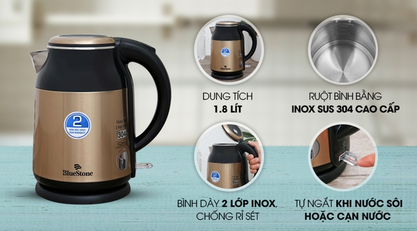 12TGD599 Ấm siêu tốc Bluestone 1.8 lít KTB-3369