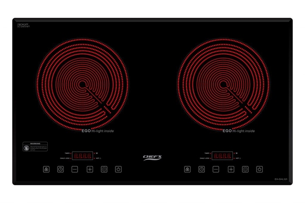 giá giảm SỐC: 6,450k: Bếp 2 hồng ngoại  EH-DHL321 LR Vietnam tặng: Nồi EH-CW4430 trị giá 1.500k