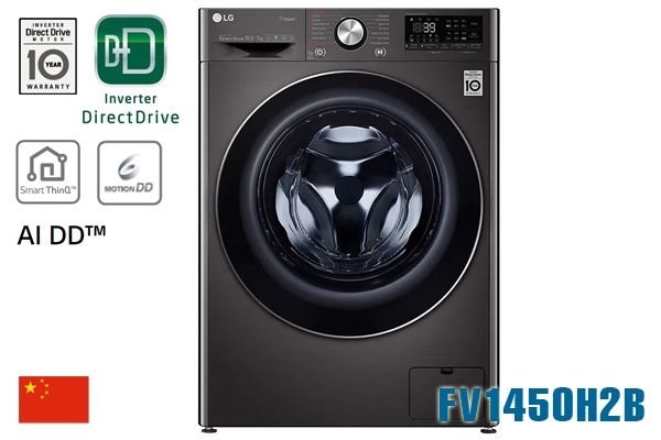Máy giặt sấy LG AI DD 10.5 kg FV1450H2B lồng ngang