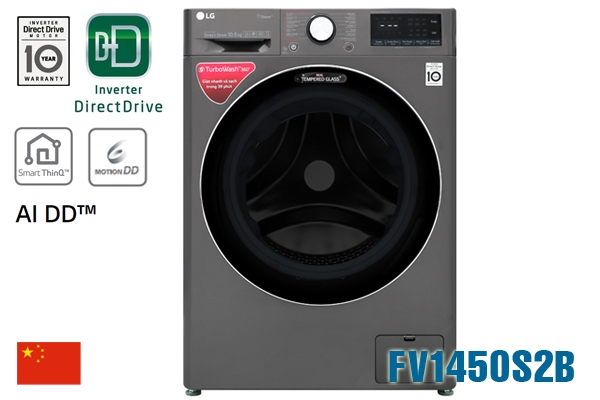 Máy giặt LG AI DD 10.5 kg FV1450S2B lồng ngang