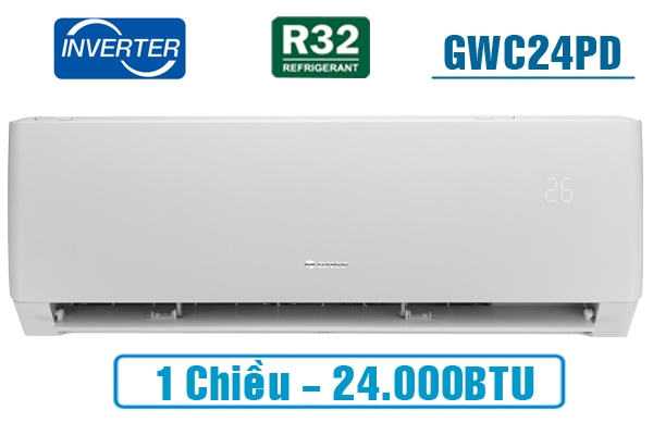 99CH18900 Điều hòa treo tường Gree 24000BTU 1 chiều inverter GWC24PD-K3D0P4