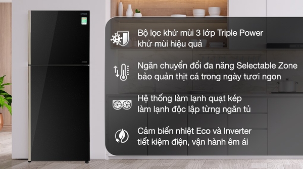 11.150k Tủ lạnh Hitachi Inverter 339 lít R-FVX450PGV9 GBK