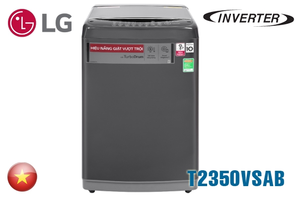 6.2000k Máy giặt LG cửa trên 10.5Kg màu đen T2350VSAB