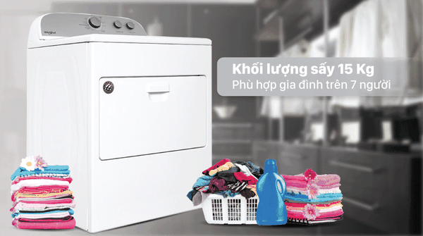 12T14650 Máy Sấy Quần Áo WhirlPool 15Kg 3LWED4815FW