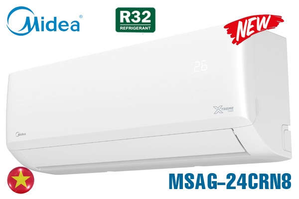 Giá Giảm Sốc: 13.100k Điều hòa Midea 24000 BTU 1 chiều MSAG-24CRN8