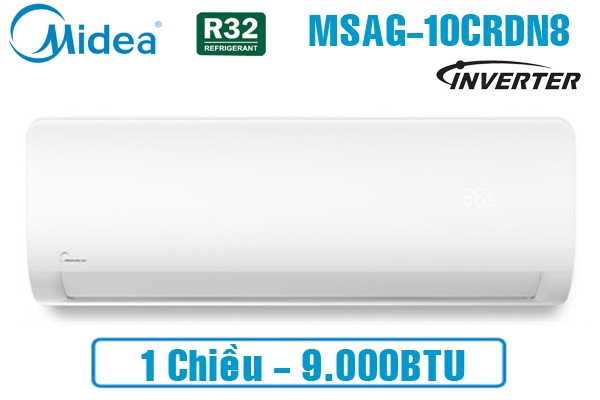 Giá Giảm Sốc: 5.400k Điều hòa Midea inverter 9000BTU 1 chiều MSAGII-10CRDN8