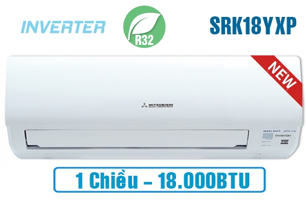 Giá Giảm Sốc: 16.650k Điều hòa Mitsubishi Heavy 18000BTU 1 chiều inverter SRK/SRC18YYP-W5