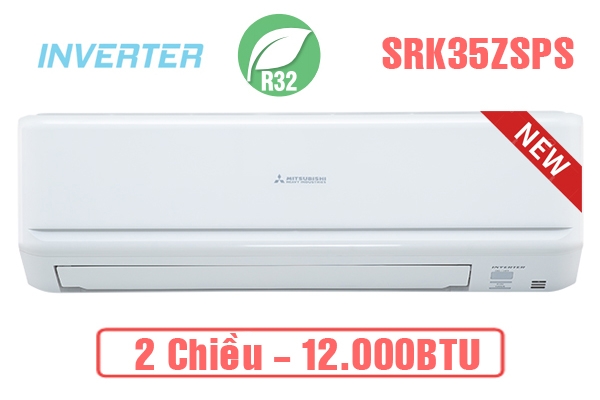 Giá Giảm Sốc: 12.100k Điều hòa Mitsubishi Heavy 12.000BTU 2 chiều inverter SRK/SRC35ZSPS-W5